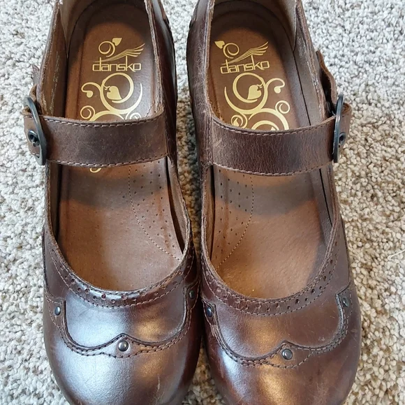 Dansko Brown Mary Jane Shoes - Picture 1 of 7